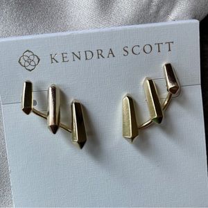Kendra Scott Billie Gold Geometric Ear Climber/Crawler Earrings